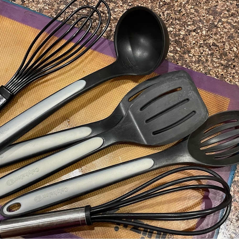 Calphalon Black and Gray Kitchen 6pc Utensil Set